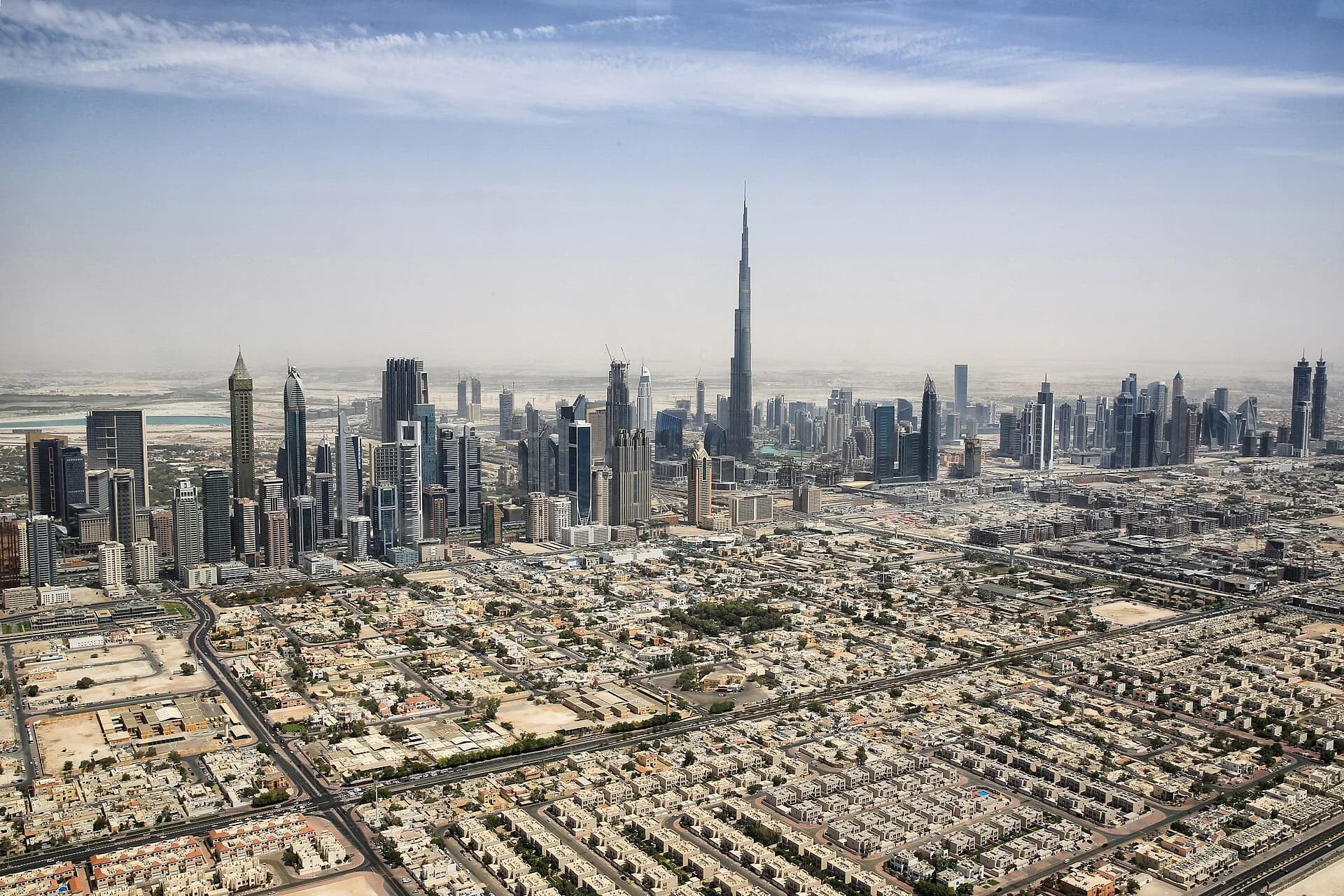 Dubai skyline with Burj Khalifa