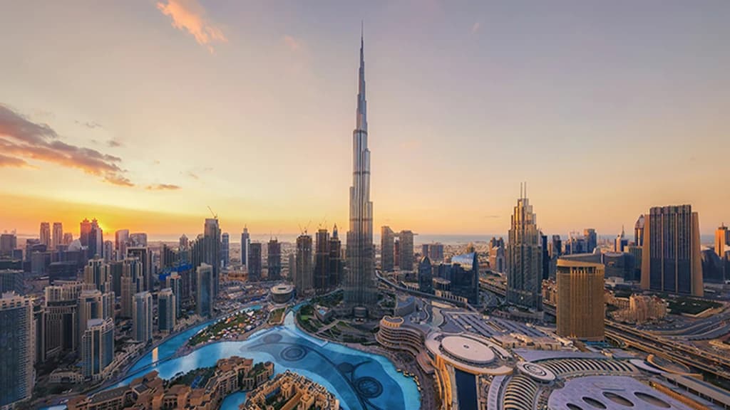 Dubai skyline with Burj Khalifa
